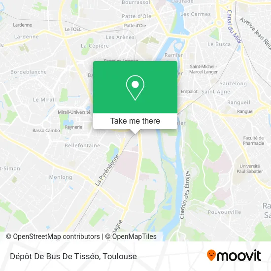 Dépôt De Bus De Tisséo map