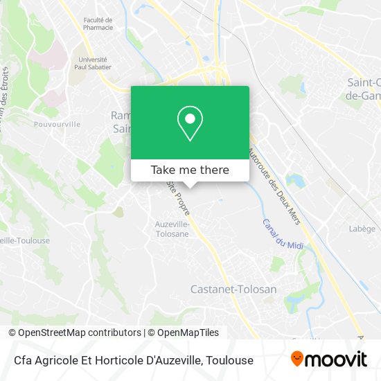 Cfa Agricole Et Horticole D'Auzeville map