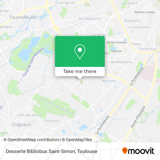 Desserte Bibliobus Saint-Simon map