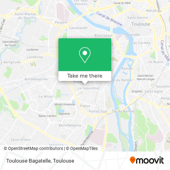 Toulouse Bagatelle map