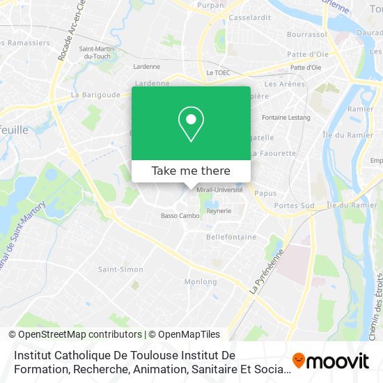 Institut Catholique De Toulouse Institut De Formation, Recherche, Animation, Sanitaire Et Social map