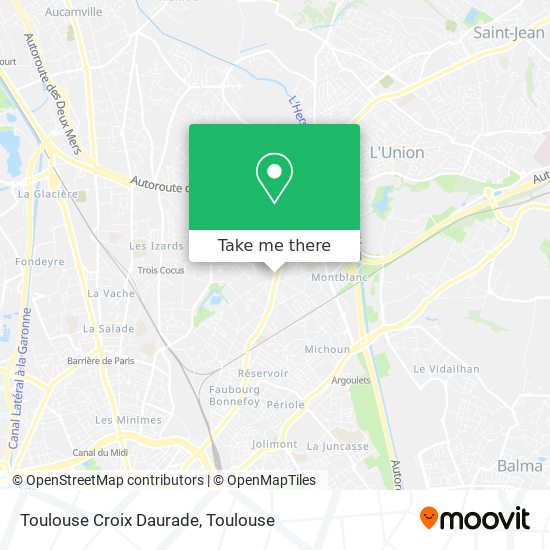 Mapa Toulouse Croix Daurade