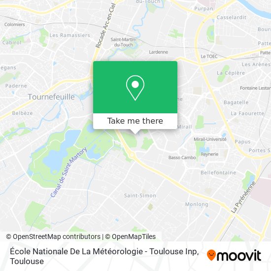 Mapa École Nationale De La Météorologie - Toulouse Inp