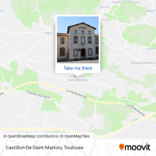 Mapa Castillon-De-Saint-Martory
