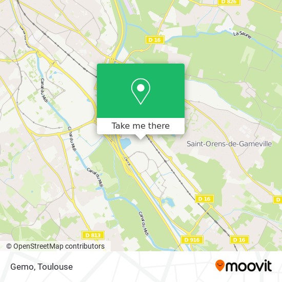 how to get to gemo in labege by bus metro or light rail
