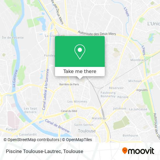 Mapa Piscine Toulouse-Lautrec