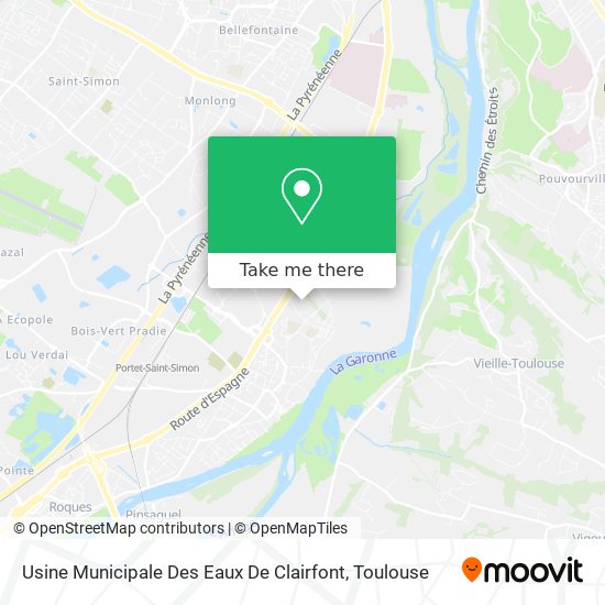 Usine Municipale Des Eaux De Clairfont map