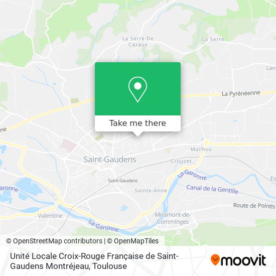 Unité Locale Croix-Rouge Française de Saint-Gaudens Montréjeau map