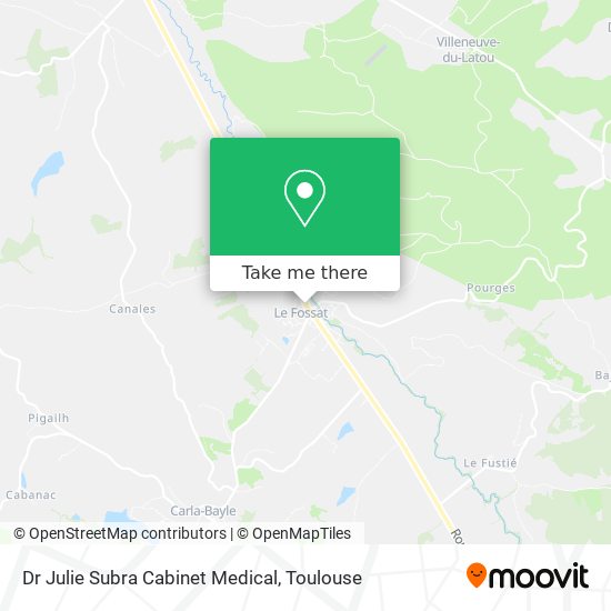 Dr Julie Subra Cabinet Medical map