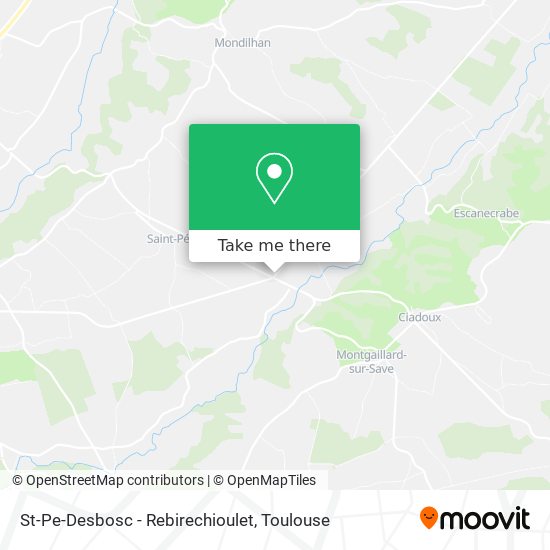 St-Pe-Desbosc - Rebirechioulet map