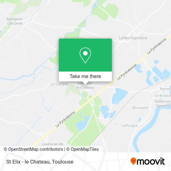 St Elix - le Chateau map