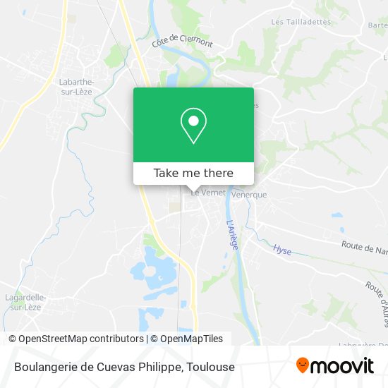 Mapa Boulangerie de Cuevas Philippe