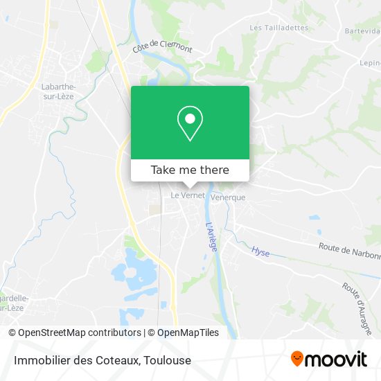 Immobilier des Coteaux map