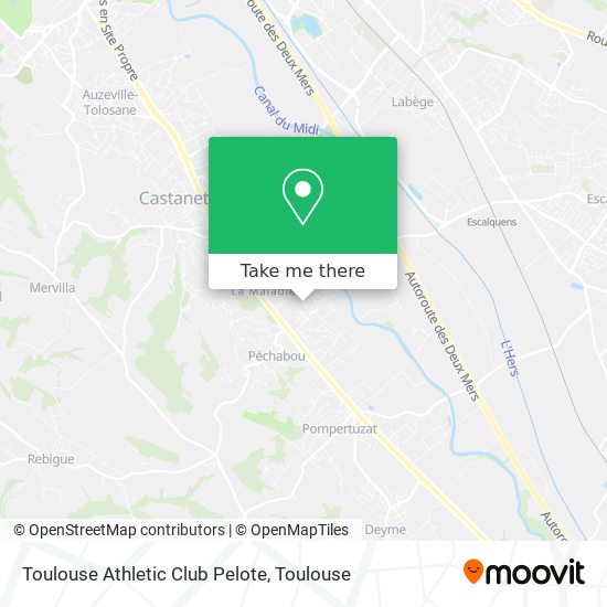 Mapa Toulouse Athletic Club Pelote