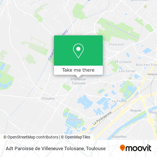 Adt Paroisse de Villeneuve Tolosane map