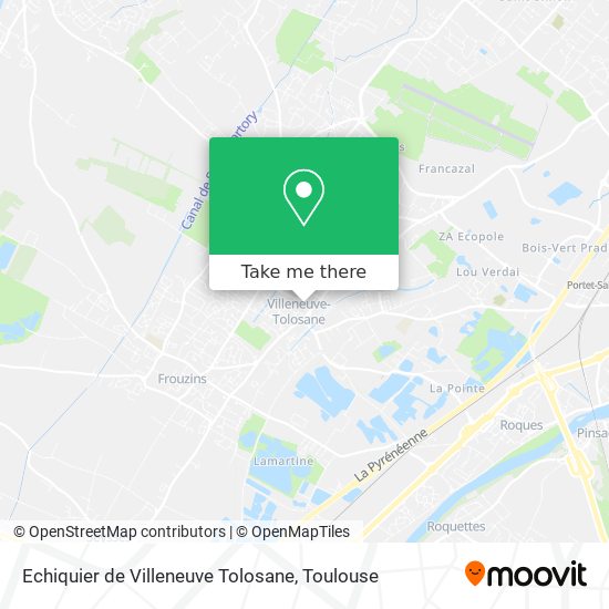 Echiquier de Villeneuve Tolosane map