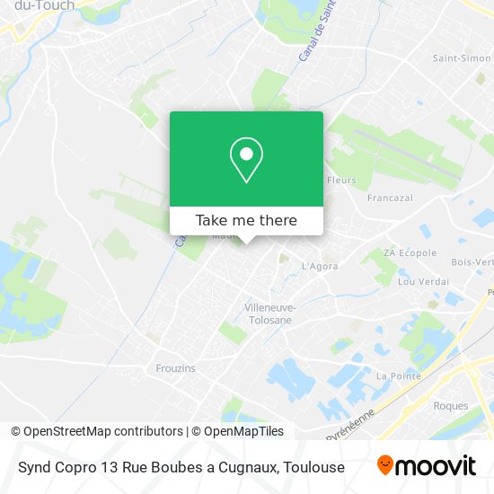 Mapa Synd Copro 13 Rue Boubes a Cugnaux