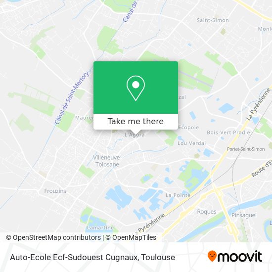 Mapa Auto-Ecole Ecf-Sudouest Cugnaux