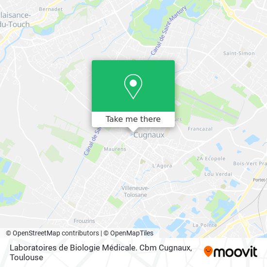 Laboratoires de Biologie Médicale. Cbm Cugnaux map