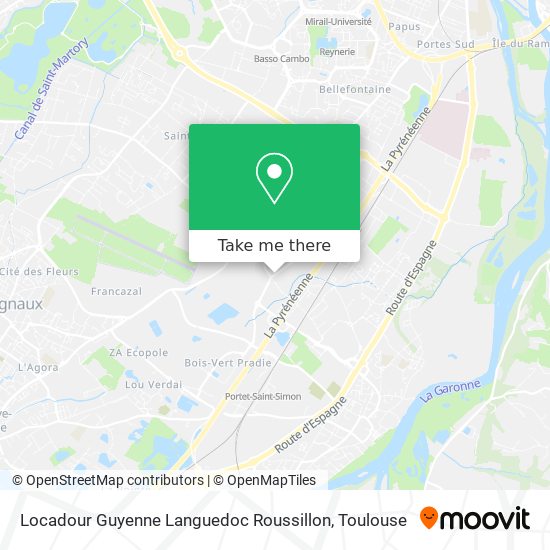 Locadour Guyenne Languedoc Roussillon map