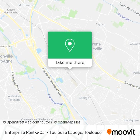 Enterprise Rent-a-Car - Toulouse Labege map