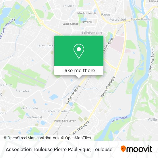 Association Toulouse Pierre Paul Rique map