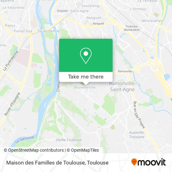 Mapa Maison des Familles de Toulouse