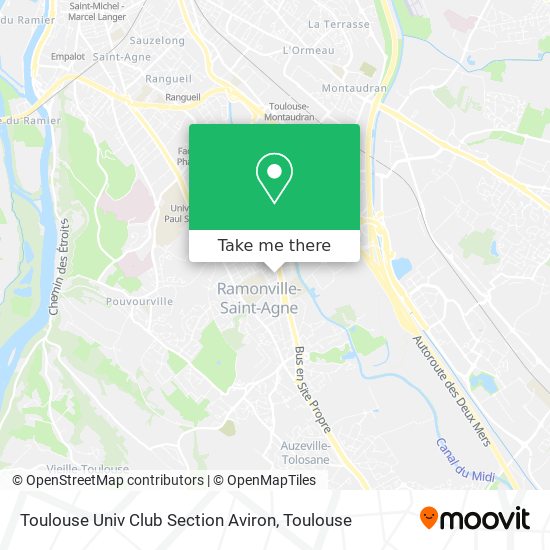 Mapa Toulouse Univ Club Section Aviron