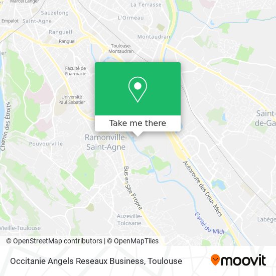 Mapa Occitanie Angels Reseaux Business