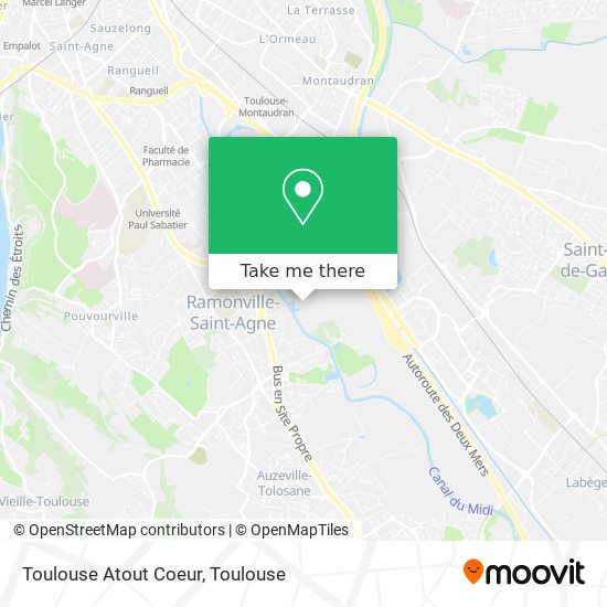 Toulouse Atout Coeur map