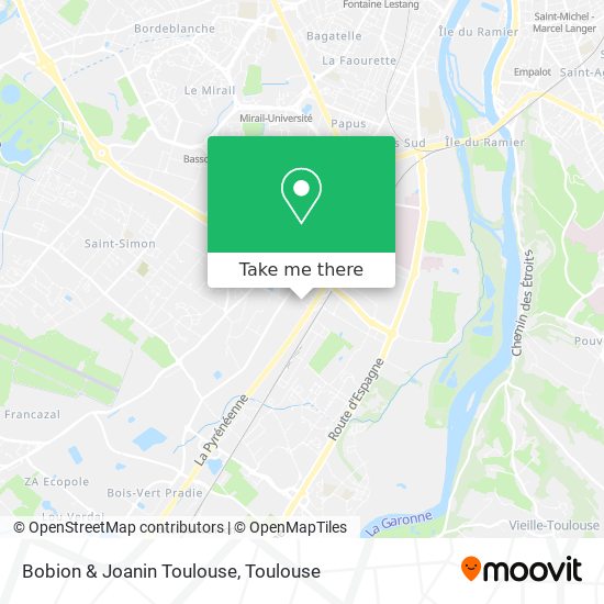 Mapa Bobion & Joanin Toulouse