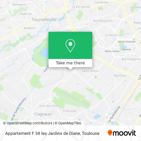 Appartement F 38 les Jardins de Diane map