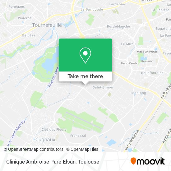 Clinique Ambroise Paré-Elsan map