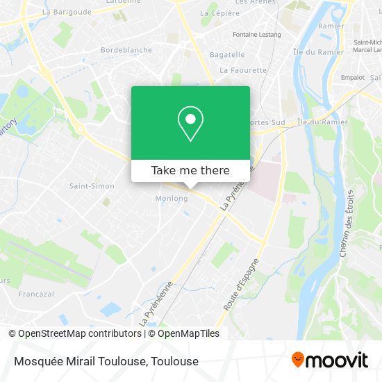 Mosquée Mirail Toulouse map