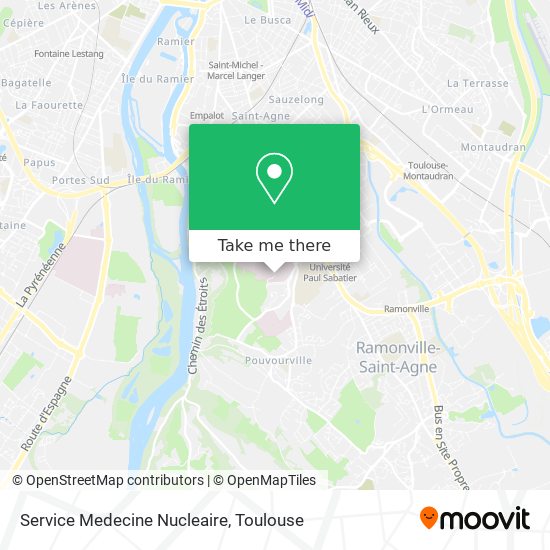 Service Medecine Nucleaire map