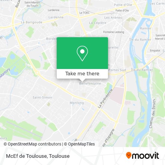 McEf de Toulouse map
