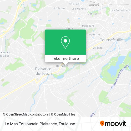 Mapa Le Mas Toulousain-Plaisance