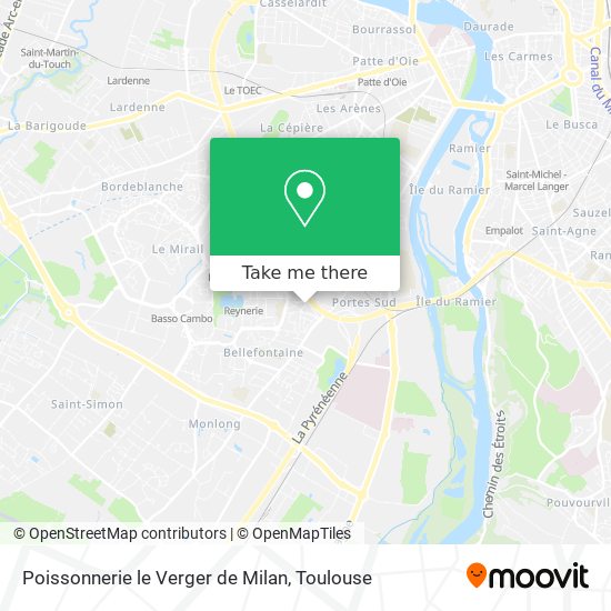 Poissonnerie le Verger de Milan map