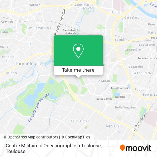 Mapa Centre Militaire d'Océanographie à Toulouse