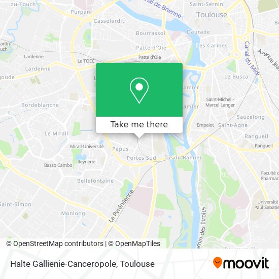 Halte Gallienie-Canceropole map