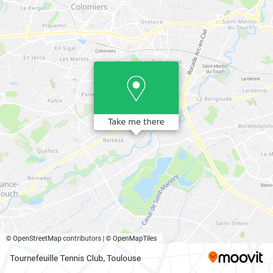 Tournefeuille Tennis Club map