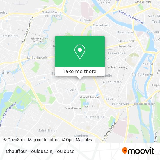 Chauffeur Toulousain map