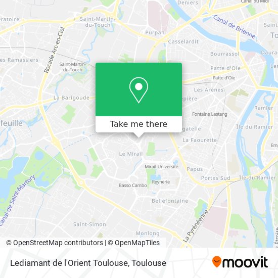 Lediamant de l'Orient Toulouse map