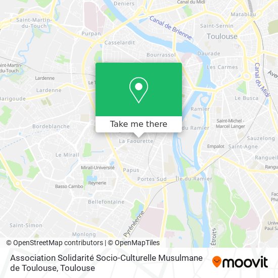 Association Solidarité Socio-Culturelle Musulmane de Toulouse map