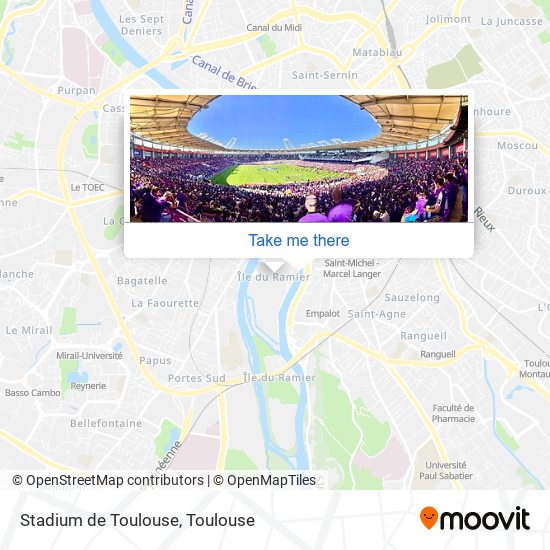 Stadium de Toulouse map