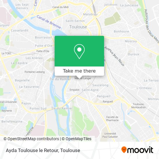 Mapa Ayda Toulouse le Retour