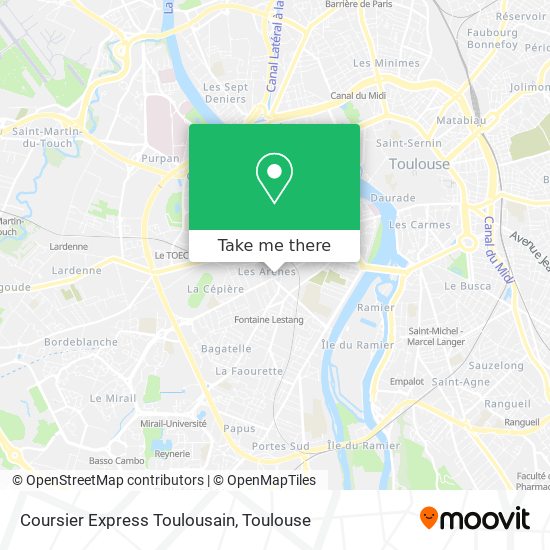 Coursier Express Toulousain map