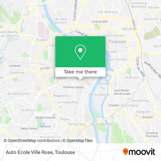 Auto Ecole Ville Rose map