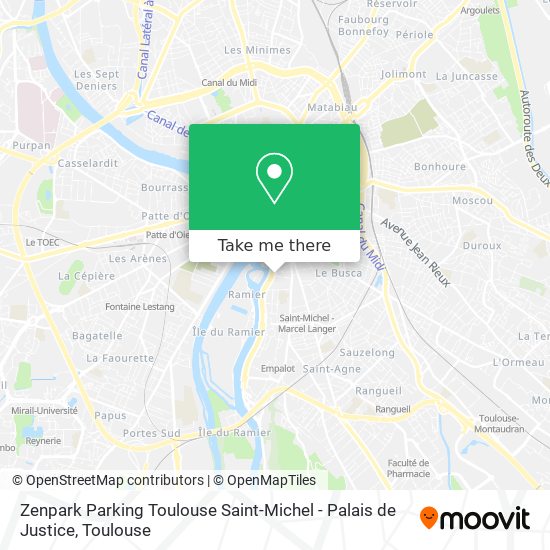 Zenpark Parking Toulouse Saint-Michel - Palais de Justice map