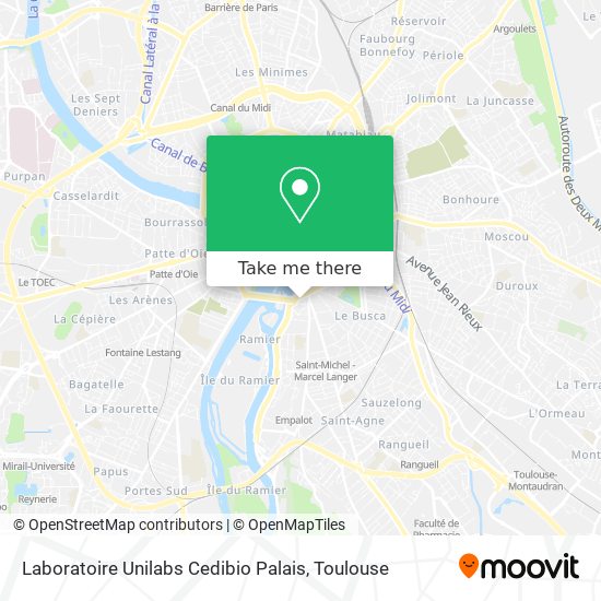 Laboratoire Unilabs Cedibio Palais map